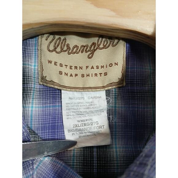 Wrangler Western Fashion Pearl Snap Shirt Size 2XL - Picture 2 of 3